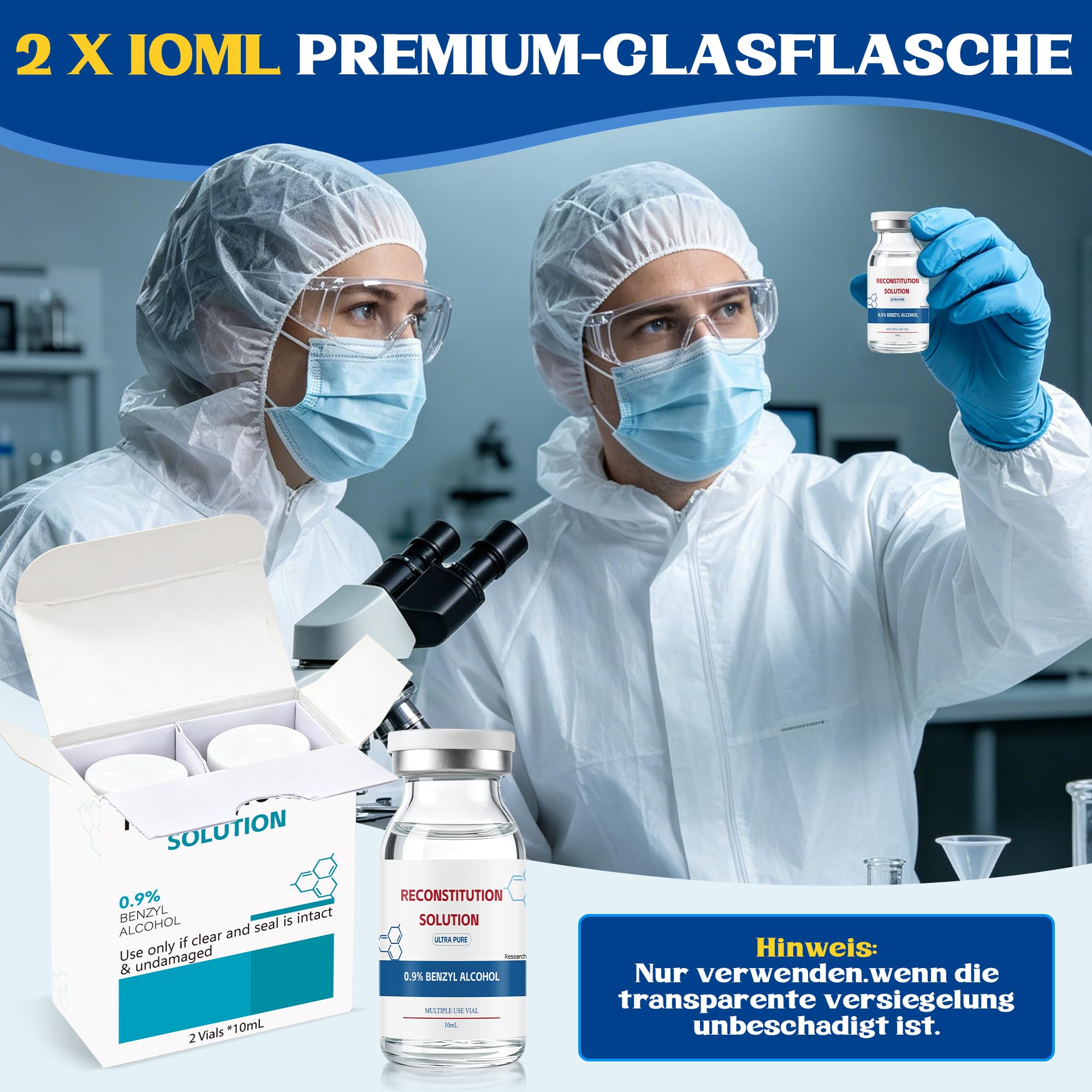 2 PCS X 10 ML Hochwertige Qualität Verschlossene Flasche, Verschlossene Glasflasche, Einzeln Verpackt