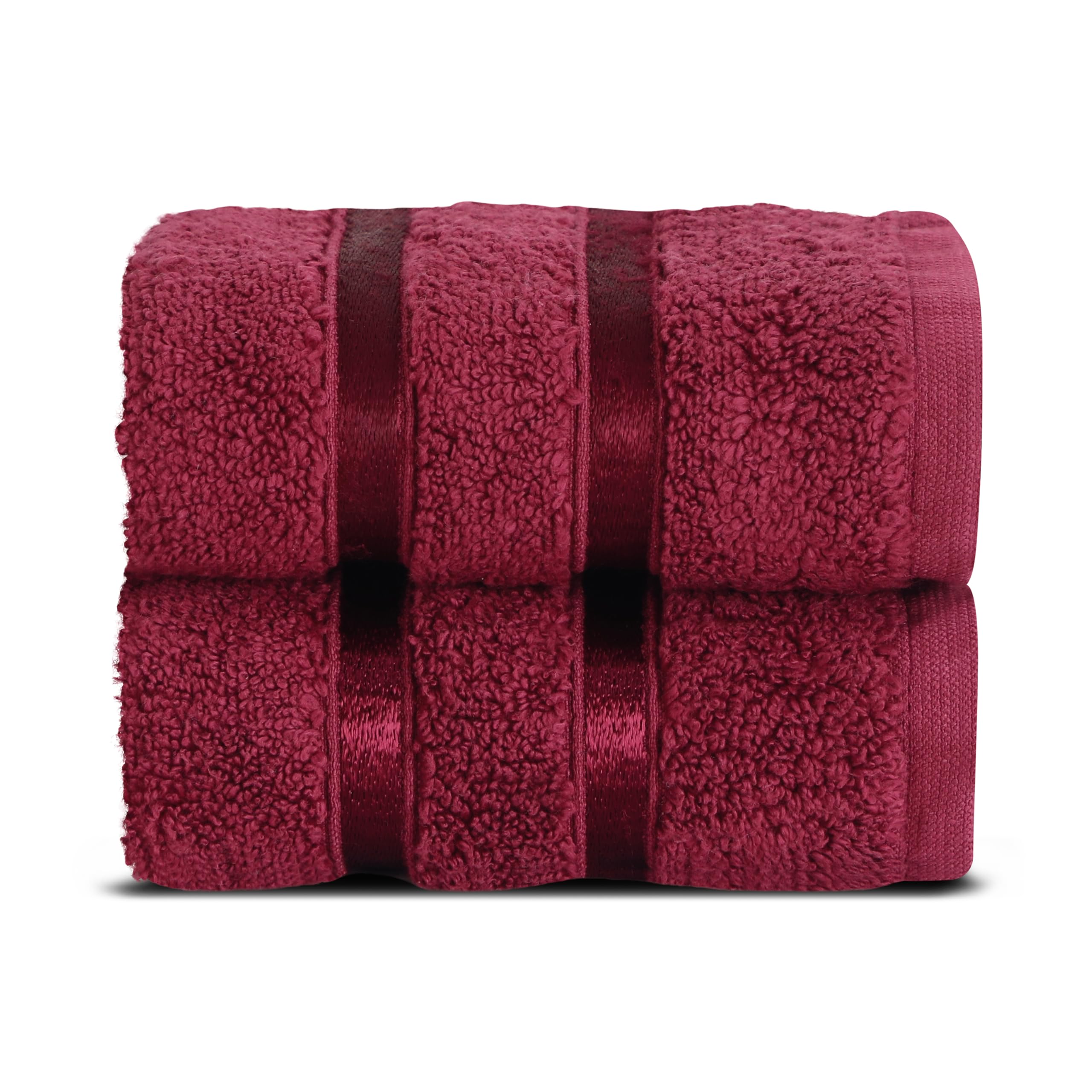 SPREAD SPAIN 100% Cotton Face Towel, Roman Face Towel Set of 2, 600 GSM, Super Absorbent, Soft & Quick Dry Towels for Gym, Sports, Travel, Suitable for Acne Prone Skin (30x30cm, Marsala New)-image-46