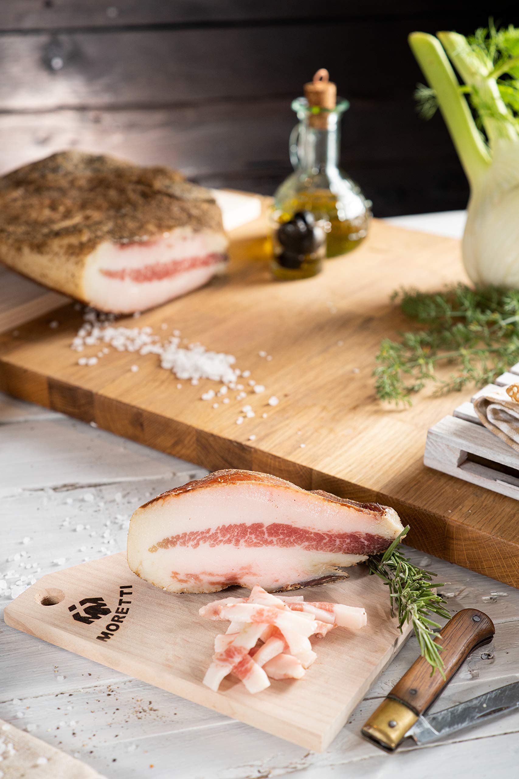 Moretti® Joue de porc assaisonnée | saucisson traditionnel typique | spécialité gastronomique calabraise | emballé sous vide 800g / 900g environ |