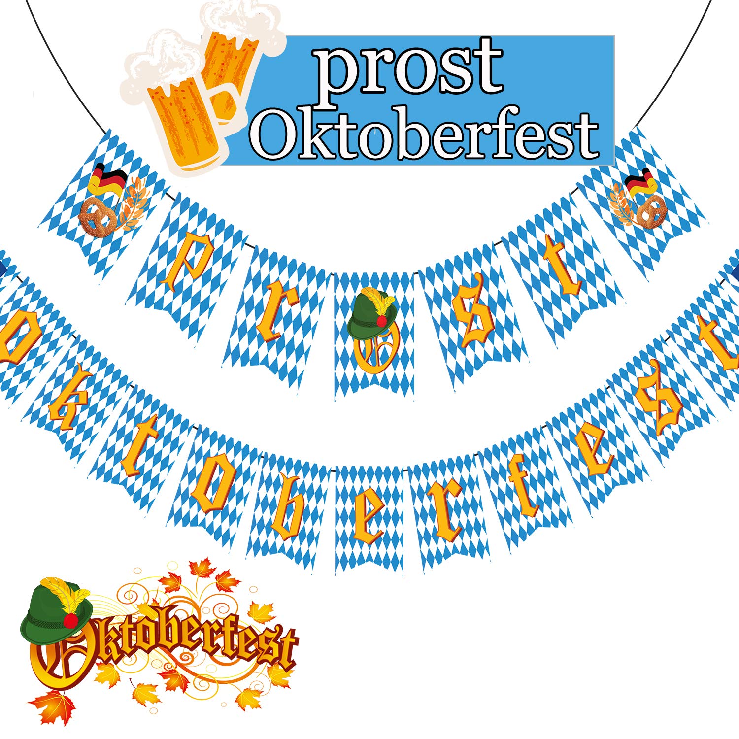 Buy Funnlot Oktoberfest Banner Prost Oktoberfest Banner Bavarian Banner