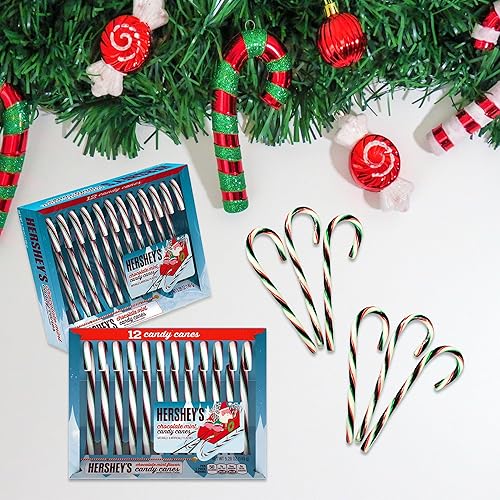 Miniatura 3 de Hersheys - Bastones de caramelo de chocolate con menta, 2 paquetes de 12 bastones de caramelo. Bastón de caramelo Hersheys, bastones de caramelo de