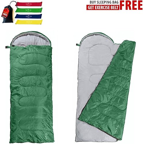 Swift-n-Snug Sleeping Bag - Big and Tall Cold Weather 100% Polyester Bag for Boys, Girls, Men, Women, Kids & Adults - Portable, Lightweight Sack for Camping, Hiking, Travelling, Backpacking