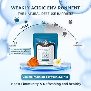 Organic Natural Sourcing Premium Feminine PH Balance Gummies for Women's Health, Immune Support, Hawaiian Pineapple Flavor Gluten-Free, Vegan Premium Feminine Balance Gummies For women-60 Prebiotics