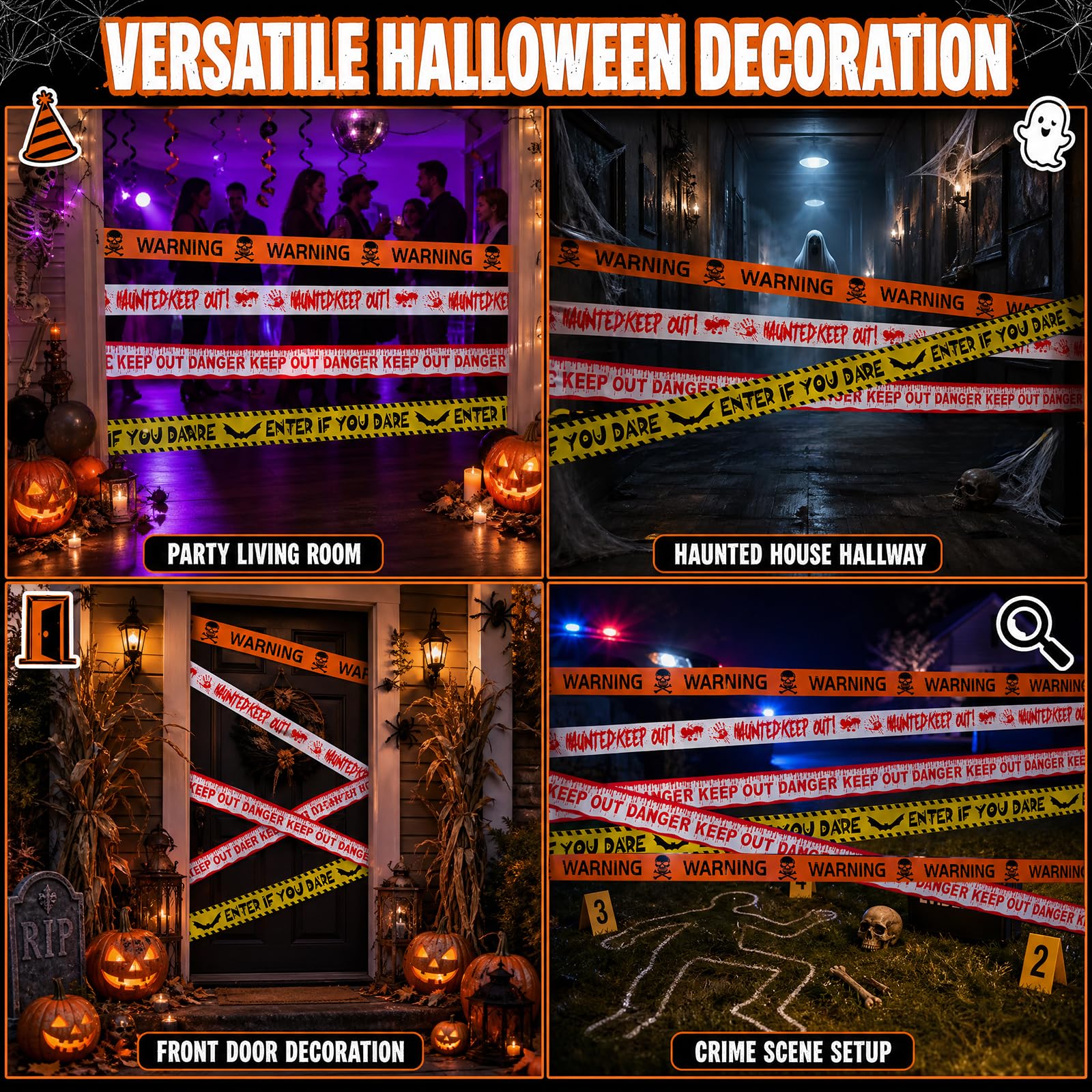 Halloween Caution Tape - Spooky Decorations -7