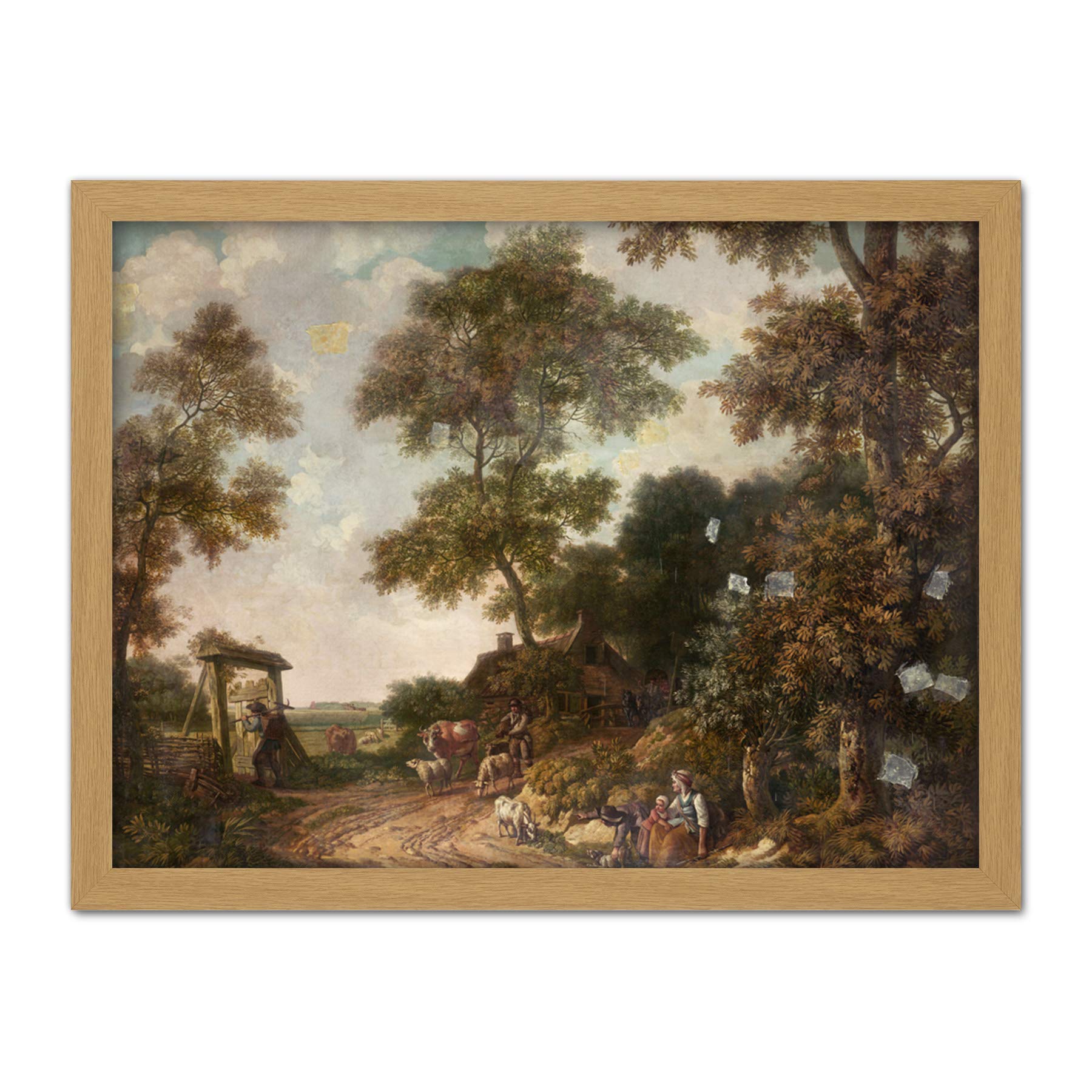 Artery8 Jurriaan Andriessen Dutch Landscape Painting Artwork Framed Wall Art Print 18X24 Inch