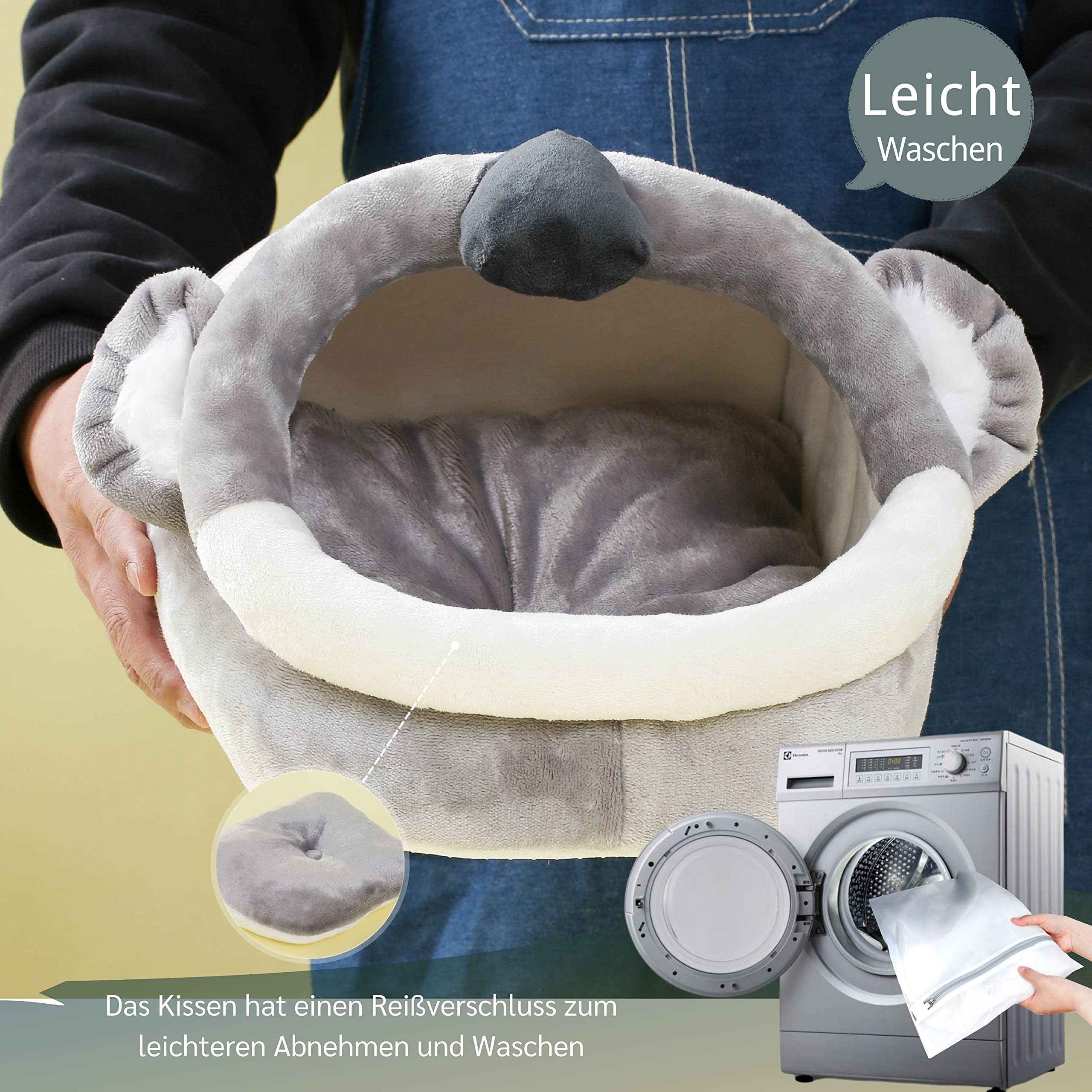 JanYoo Kleintierhöhle für Chinchilla, Igel, Meerschweinchen, Käfigzubehör, Spielzeug, für Bartagame, Hamster, Frettchen, Ratte(Koala,XL)
