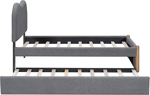 Miniatura 168 de SOFTSEA Cama de plataforma tapizada tamaño Queen con cajón de almacenamiento, marco de cama tapizado con cabecera con respaldo de alas, soporte de