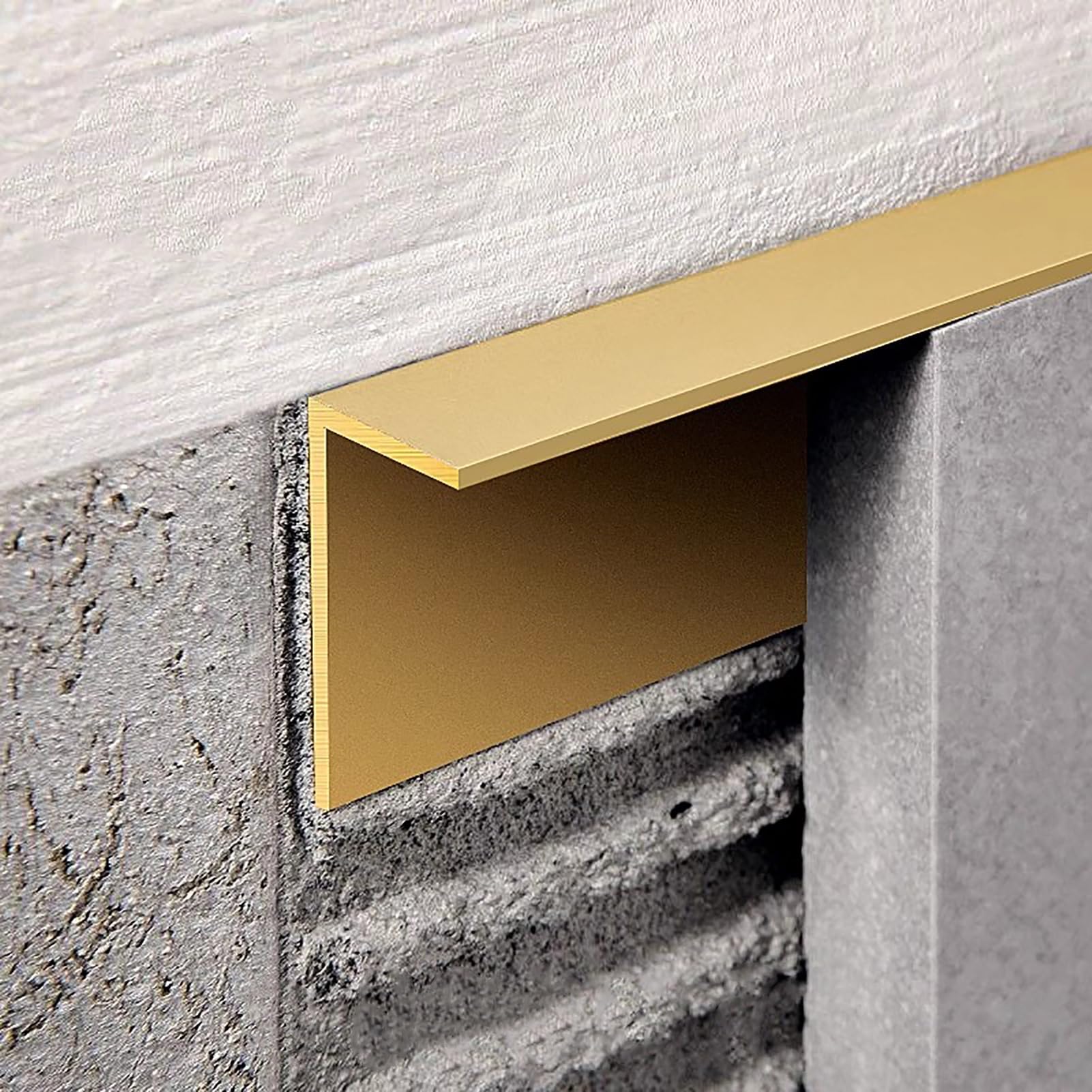 übergangsprofil L-förmige Bodenübergangsleiste, Zierleiste, Kantenschutz Aus Messing, Trennleiste für Fliesenboden, Kantenschutzleisten, Wand-/Eckenschutz(10x10mm,12ft(366cm))