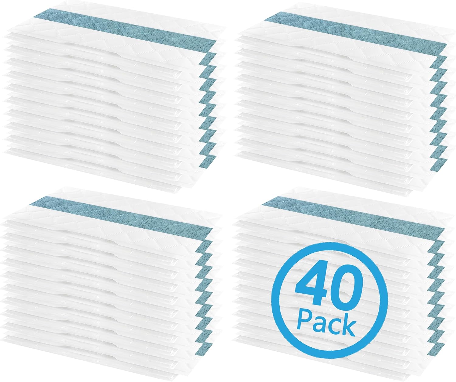 Disposable Replacement Pads with Shark VACMOP Disposable Hard Floor Vacuum for Shark VACMOP Pro VM250 VM251 VM252 VM200 VC205 QM250 VM190 VM200P12 VMP30 (40pcs)