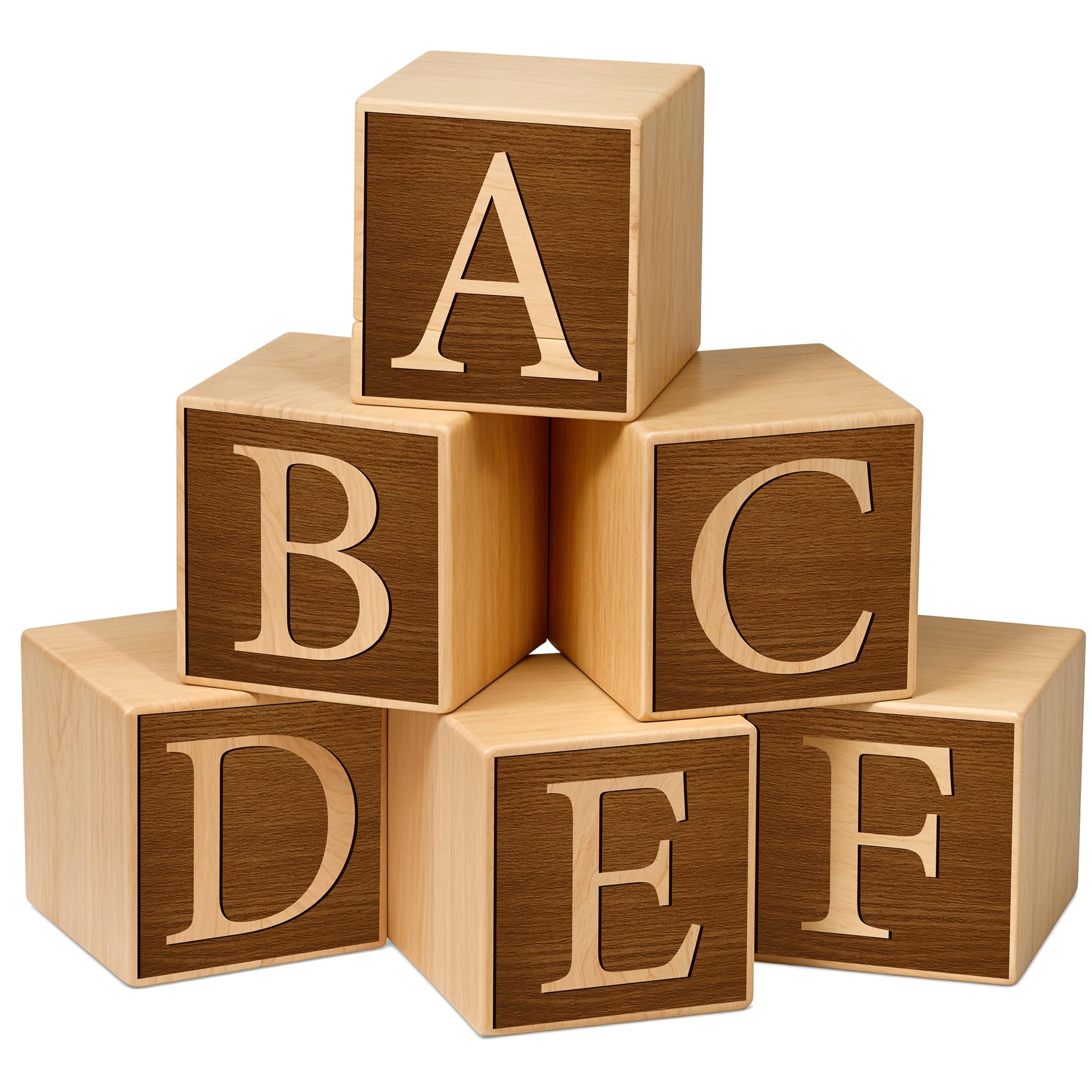 Custom Engraved Wooden Blocks - Personalized Nursery Decor, Montessori Letter Blocks