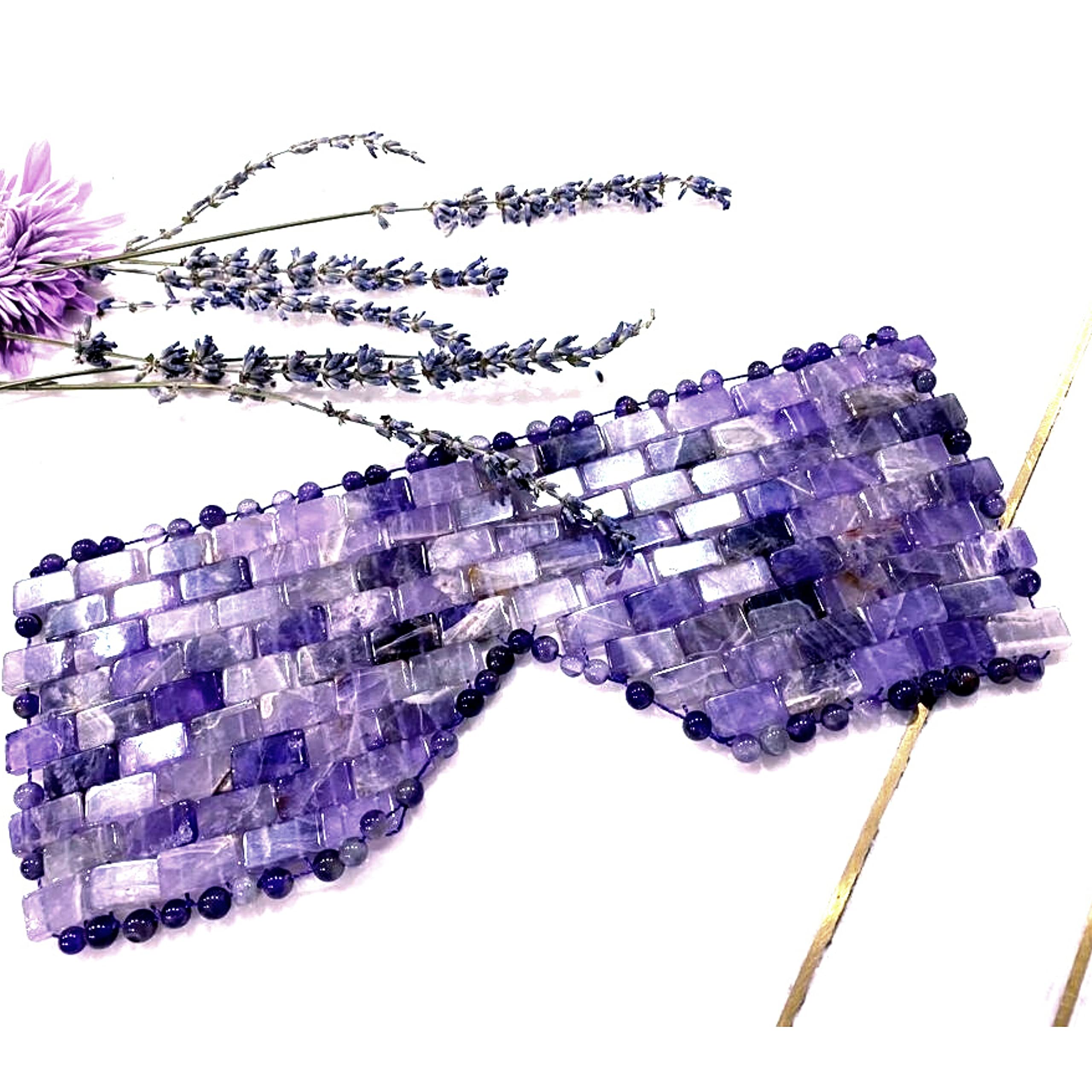 LAV NN Authentic Amethyst Eye Mask Amethyst Gift Anxiety Relief Amethyst Stress Reliever Small Purple