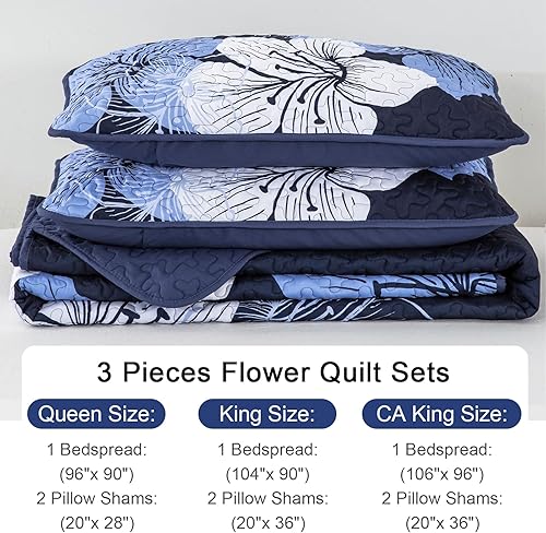 Miniatura 145 de DJY Juego de edredón de 3 piezas, tamaño Queen, con patrón floral amarillo, elegante colcha bohemia con 2 fundas de almohada, juego de ropa de cama