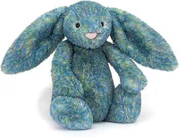 Amazon.co.jp: Jellycat Bashful Azure Luxe Bunny ぬいぐるみ Mサイズ