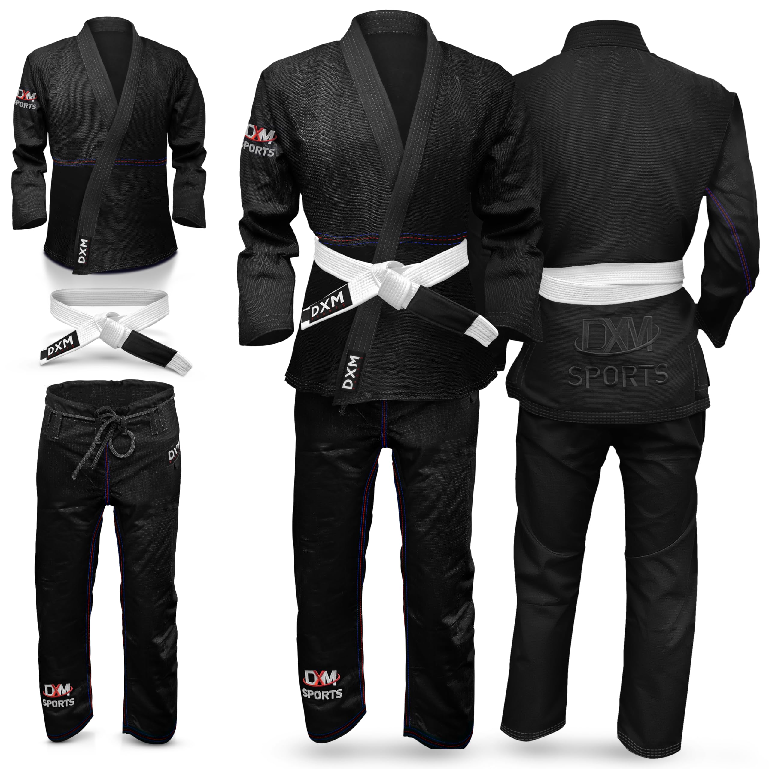DXM SPORTS Bjj Gi for Men - Brazilian Jiu Jitsu Gi - Lightweight Preshrunk Fabric - Machine Washable Jiu Jitsu Suit Sets