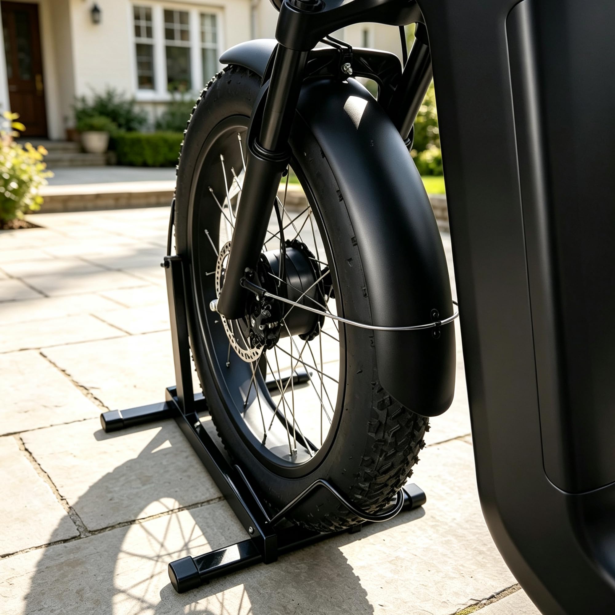 Béquille de vélo de qualité supérieure en acier au carbone | Béquille de stationnement réglable pour vélo électrique et Fat Bike | Convient pour 20-29" (1,75-2,4") et 16-26" (largeur de pneu