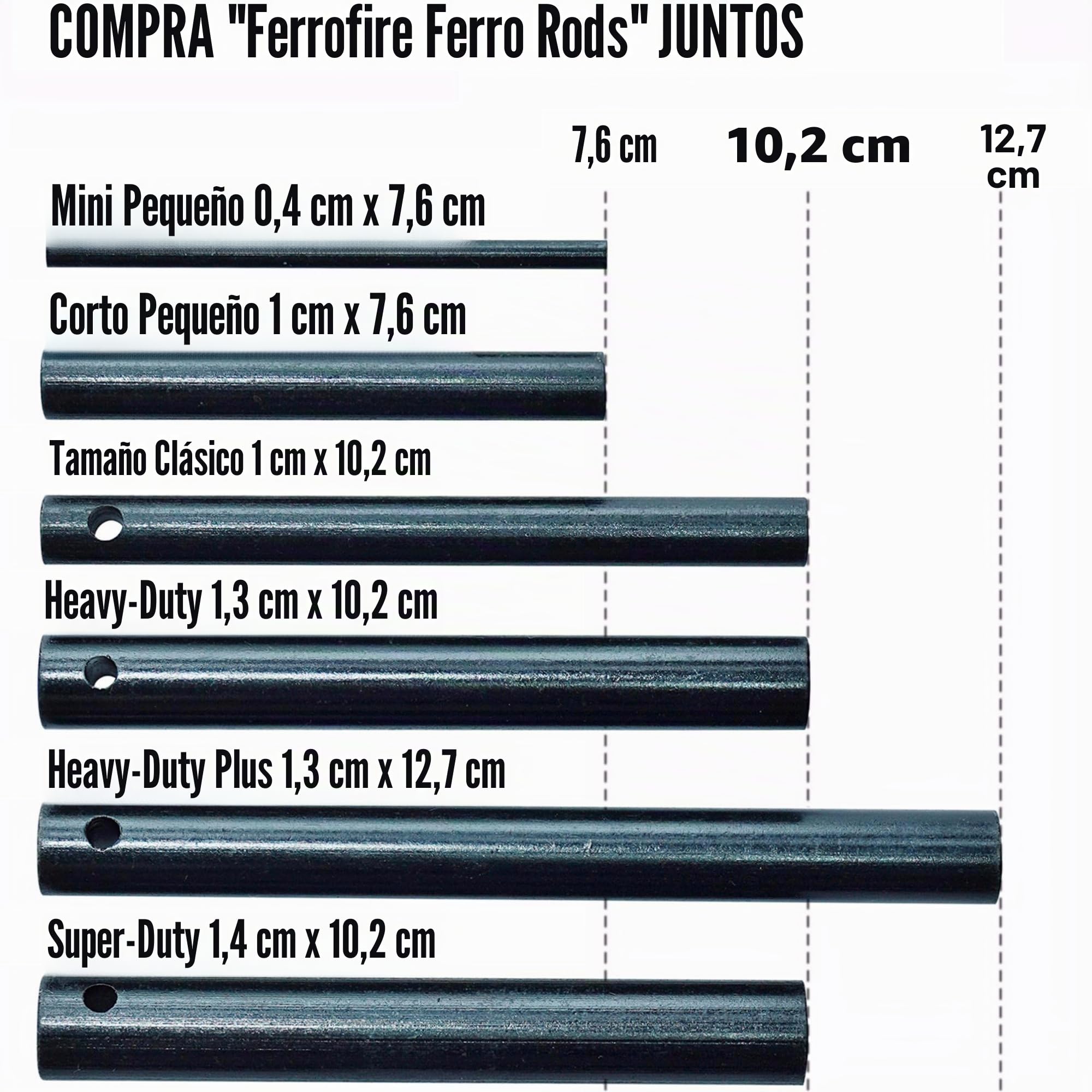 Arrancador de fuego de varilla ferrocerio 4 pulgadas, mango de cuerda naranja 550 para camping