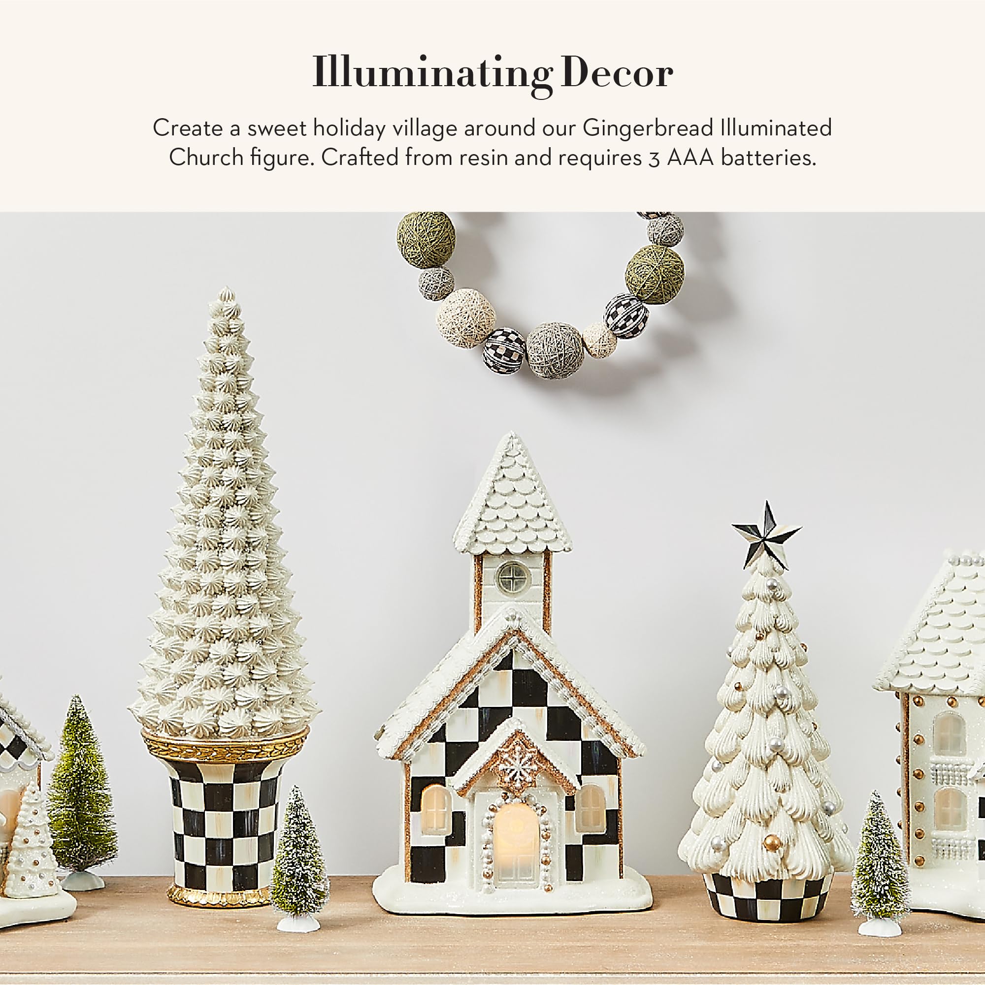 Amazon.com: MACKENZIE-CHILDS Gingerbread Illuminated Building