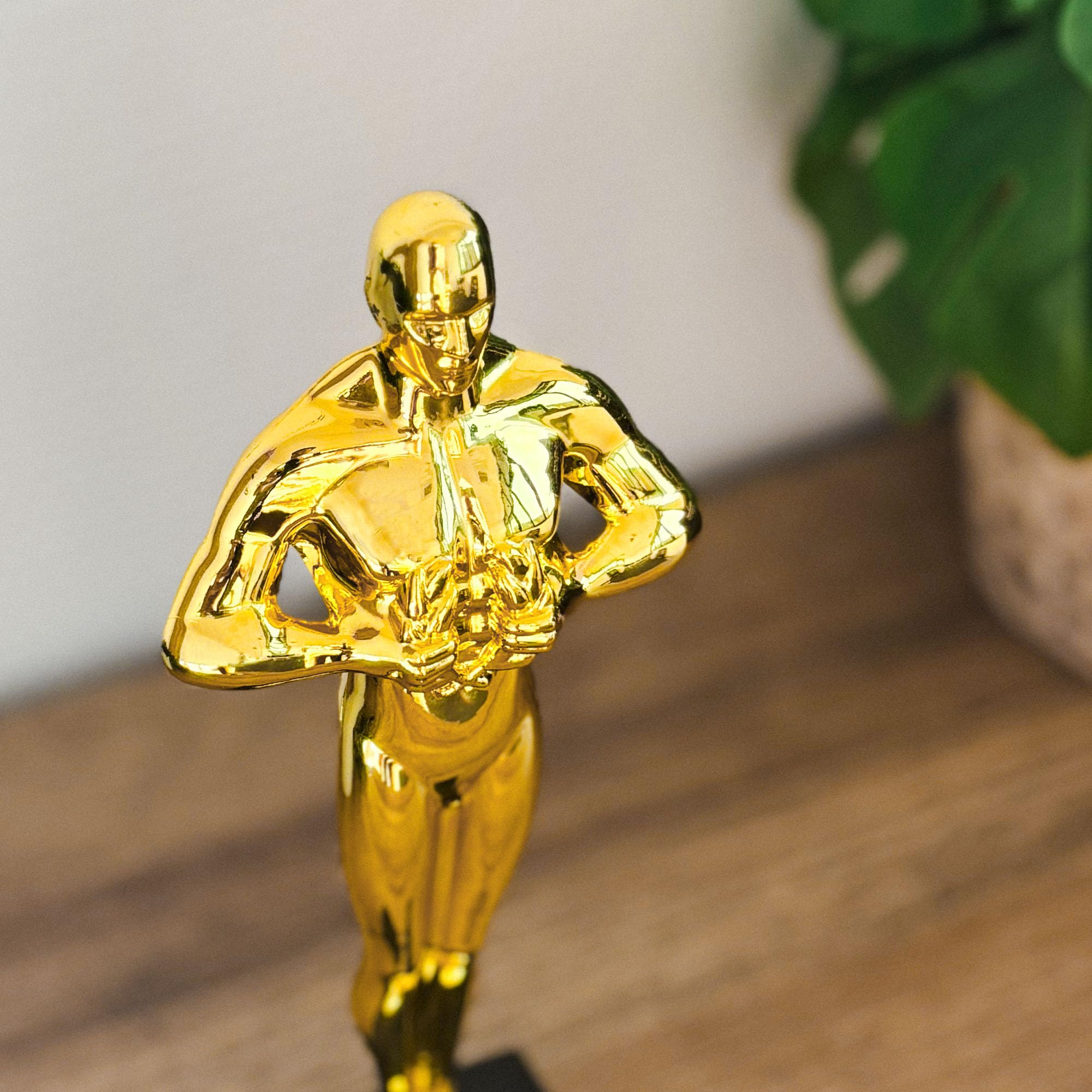 KDO MAGIC - Trophée Personnalisable - Statuette dorée personnalisée - Gravé avec Texte - Cadeau fête des pères, noël, Retraite, Homme
