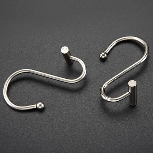 Miniatura 3 de Ganchos para cortina de ducha de níquel, anillos de cortina de ducha a prueba de óxido para baño, ganchos para cortina de ducha decorativos de metal