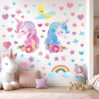 草原を駆け回るユニコーン ヴィンテージ ステンドグラス 城と自然と鳥 草原を駆け回るユニコーン ヴィンテージ ステンドグラス 城と