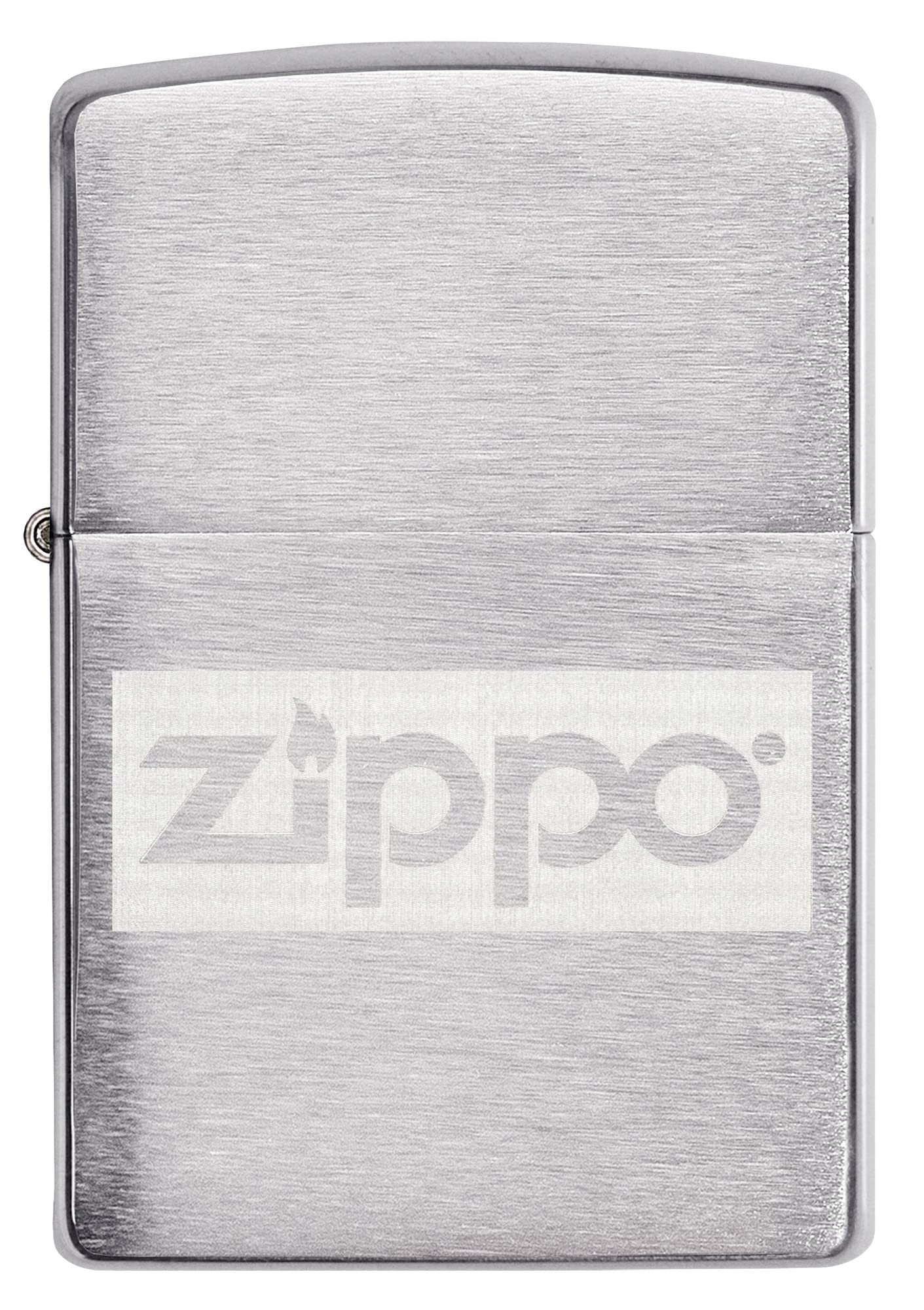 Zippo Briquet tempête et flasque Coffret Cadeau – Chrome brossé – Lustre – Rechargeable – Réutilisable – Résistant au Vent – Fabriqué aux États-Unis