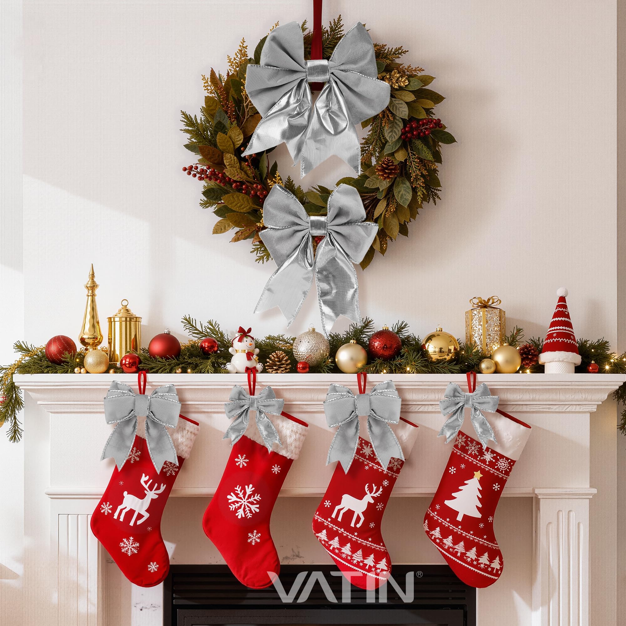 Amazon.com: VATIN Grey Velvet Wired Ribbon 4