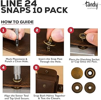 Amazon.com: Tandy Leather Line 24 Snaps 10/pk 1263-01 (10, Antique