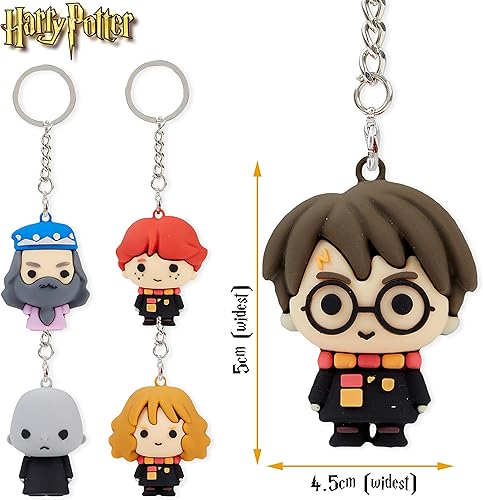 Miniatura 6 de Harry Potter Llaveros para niños, mini figuras, 5 o 7 llaveros de personajes Harry Ron Hermione para niños, coleccionables, regalos para niños
