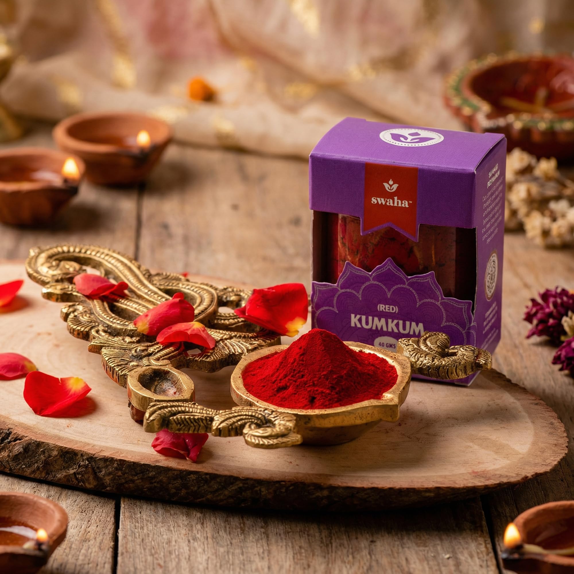 Pure Red Kumkum - Natural & Chemical Free -5 Pure Red Kumkum - Natural & Chemical Free -5