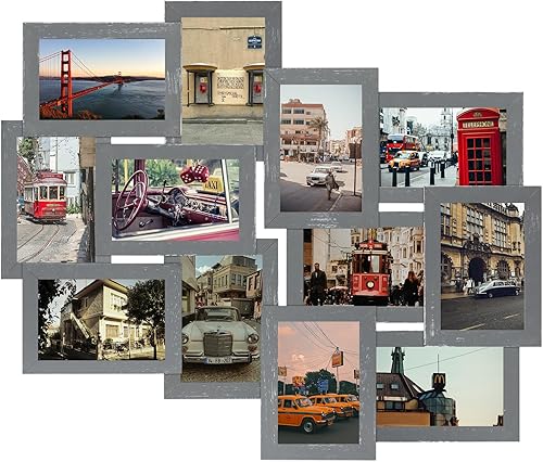 Miniatura 5 de Jerry & Maggie Paquete de 12 marcos de fotos de collage, marco de fotos para decoración de pared de 4 x 6 pulgadas, 12 aperturas, marcos de fotos de