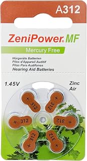 Zenipower Zinc-Air Hearing Aid Battery Size 312 (60)