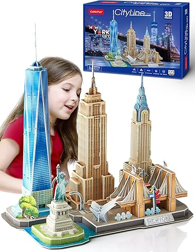 CubicFun - Rompecabezas 3D CityLine Arquitectura y construcción regalo para niños y adultos Nueva York CubicFun - Rompecabezas 3D CityLine Arquitectura y construcción regalo para niños y adultos Nueva York