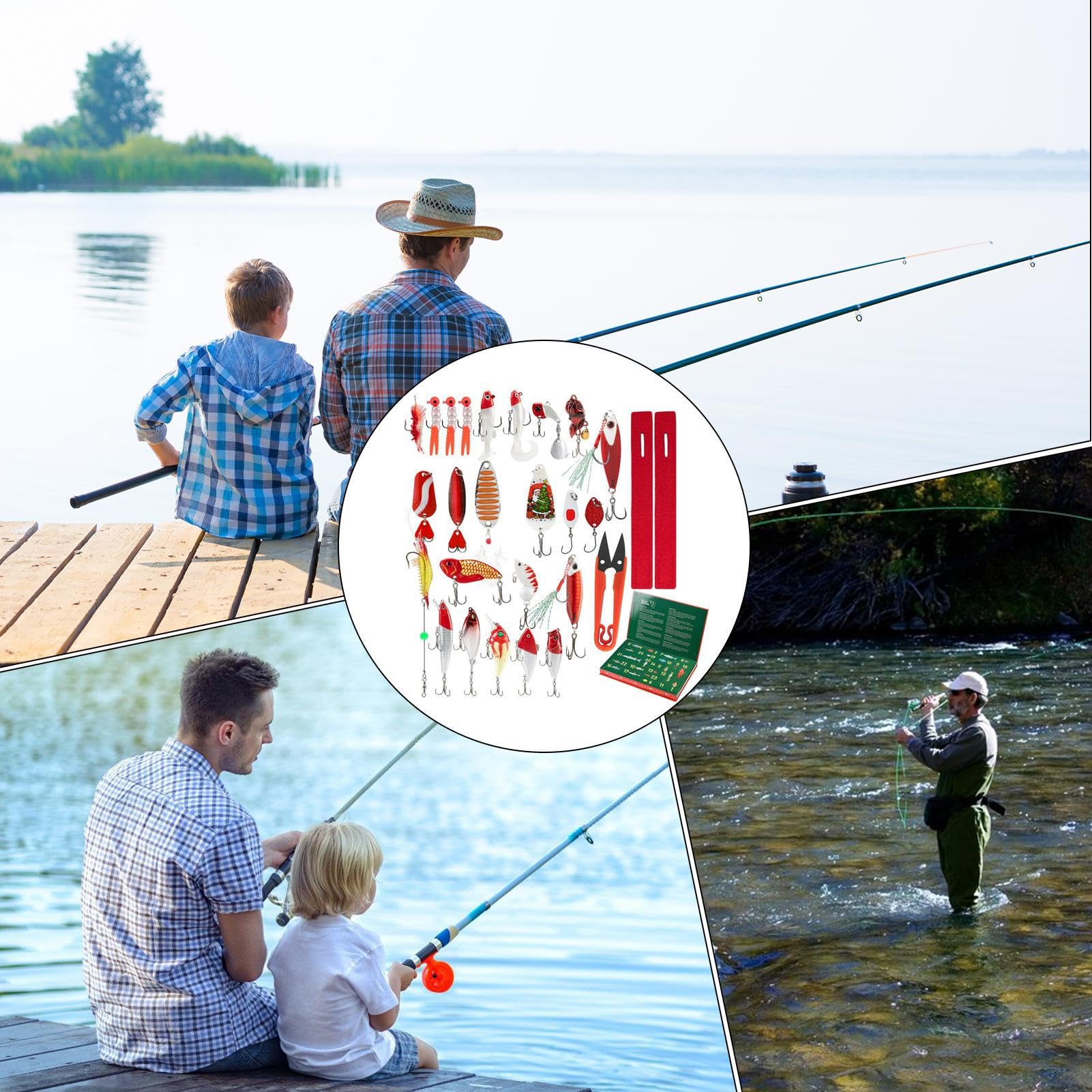 Calendario 'Avvento Pesca Natale 2025 Conto Alla Rovescia 24 Giorni per