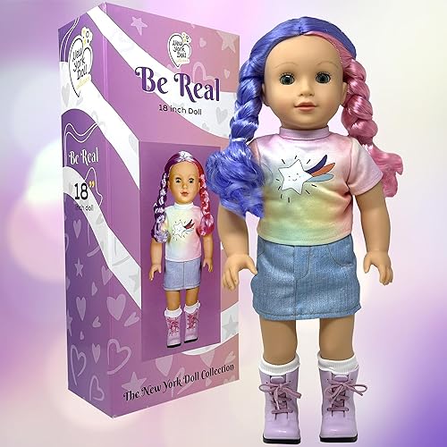 Miniatura 5 de 18 Inch Dolls with Soft Hair and Accessories  Soft Body 18 inch Doll with Sleeping Eyes, Poseable Vinyl Arms & Legs, Dress Outfit  Cute 18" Doll Set
