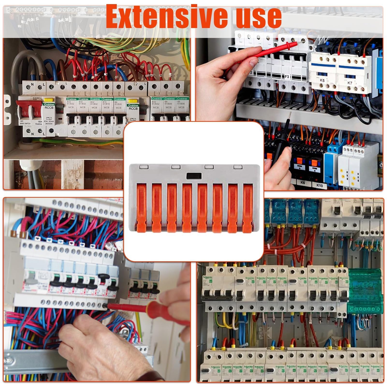 keyxer 16 Stück Kabelverbinder,Verbindungsklemme & Kabelklemmen Set: Steckbare Lüsterklemmen mit Hebel für Elektroinstallationen – Anschlussblöcke Leiter, Aktualisierte Elektro-Klemmen