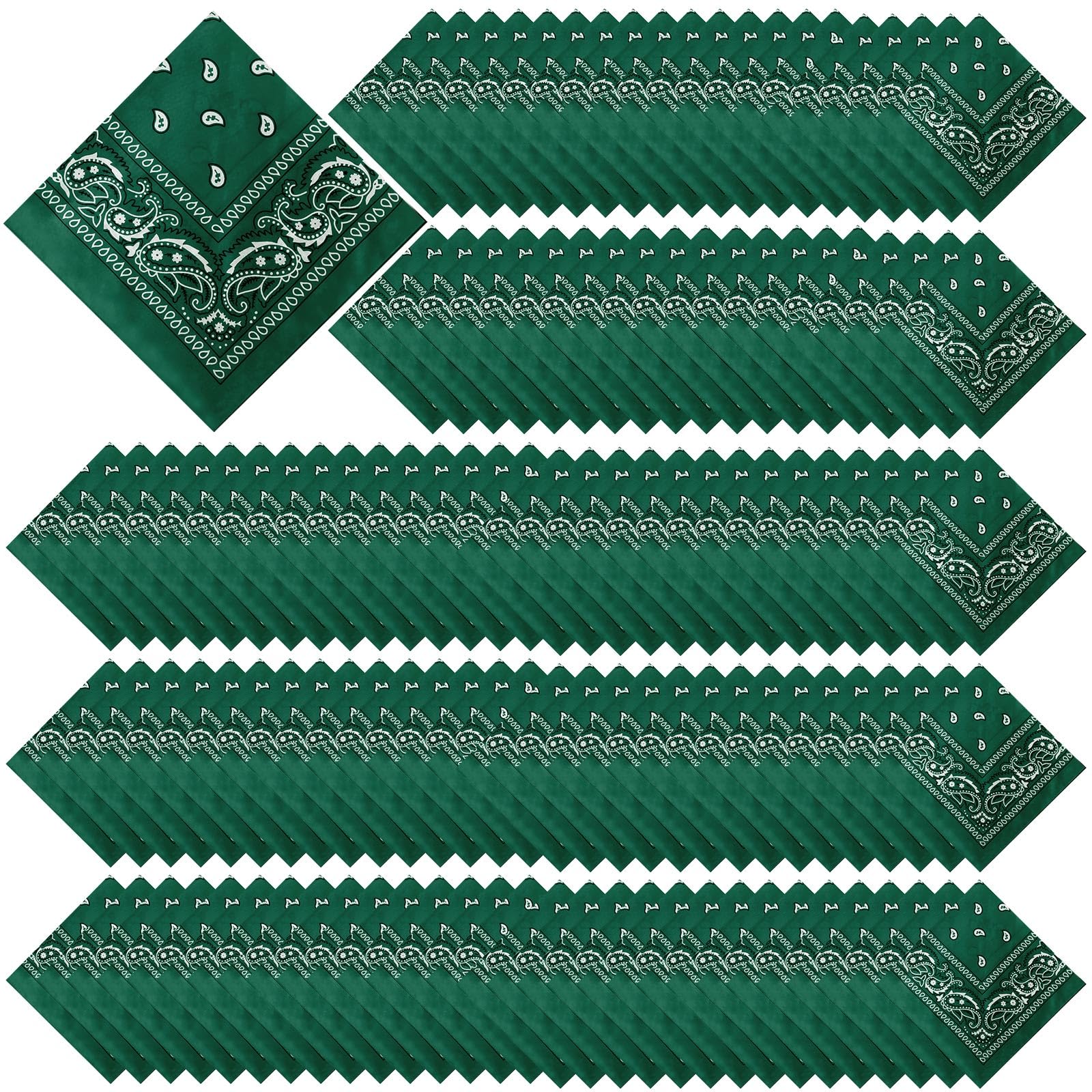Suhine Bandanas mit Paisleymuster, 55,9 x 55,9 cm, Mehrzweck-Schal, Stirnband, Taschentuch für Damen und Herren, 200 Stück