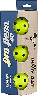Penn Pro 40 Outdoor Pickleball Balls - Premium Ball for High Performance Play - USAPB Approved, 3-Pack