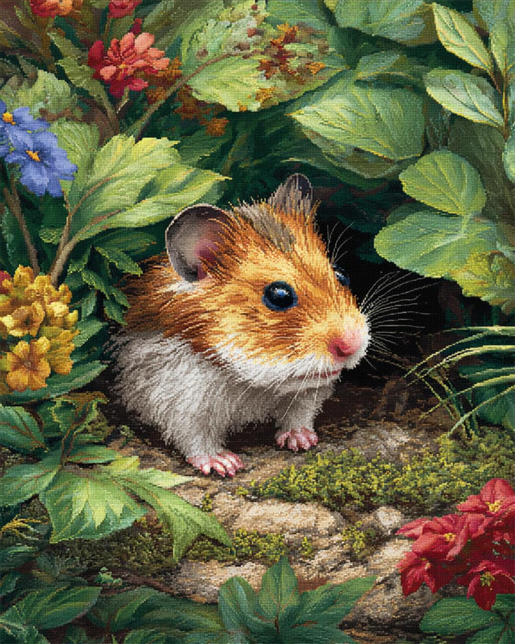 Rkflgew C Diy Bead Embroidery Kit Fantasy Mouse 50X70cm
