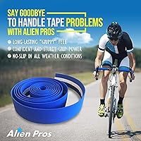 Vista 3 de ALIEN PROS Cinta de manubrio de bicicleta EVA (juego de 2) azul – Mejora el agarre de tu bicicleta con esta cinta para manillar de bicicleta