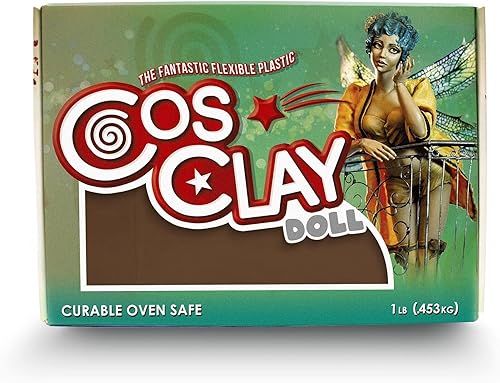 Cosclay Muñeca - Beaut Brown - Arcilla polimérica flexible (8 onzas)