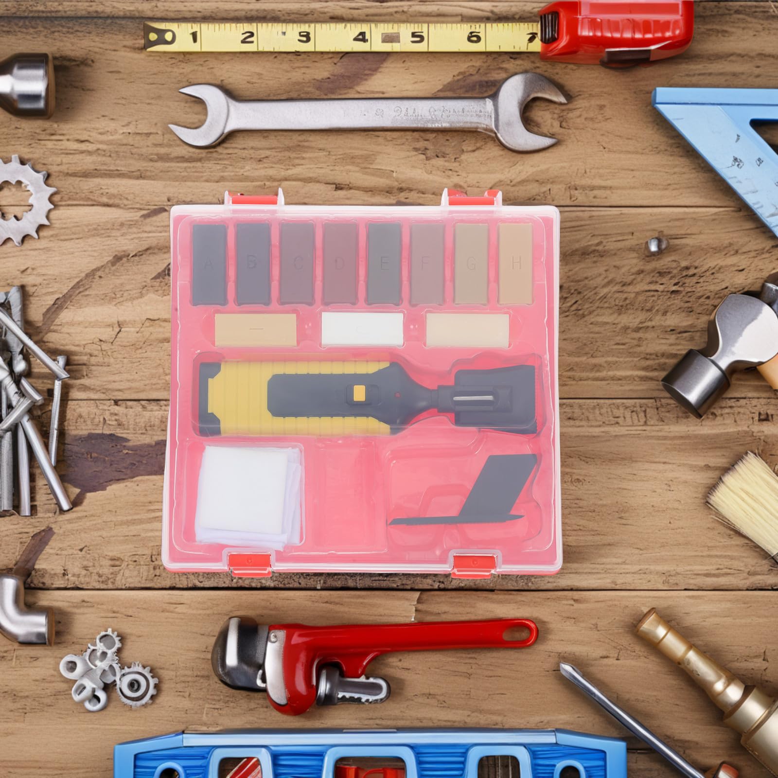 Kit de Reparación de Suelos Laminados con Cera y Resina Portátil