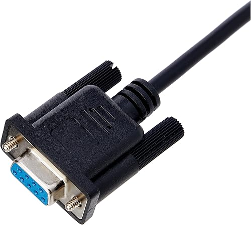 Miniatura 3 de StarTech.com Cable de módem nulo serie DB9 RS232 de 3.3 ft, color negro, FF, DB9 hembra a hembra, cable de módem nulo RS232 de 9 pines, 3.3 ft,