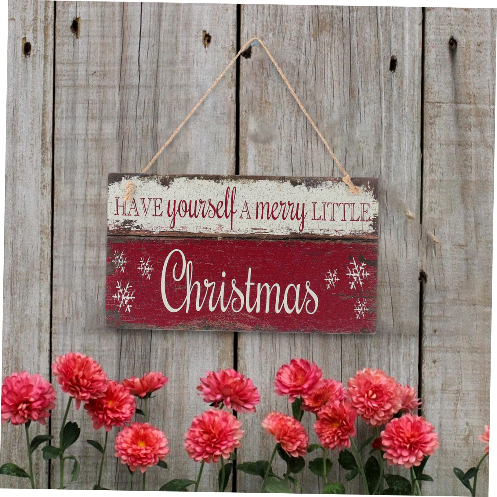 Cabilock 2piezas Letrero Colgante De Madera para Decoración Navideña De Bienvenida para Puertas y Paredes Adorno De Navidad