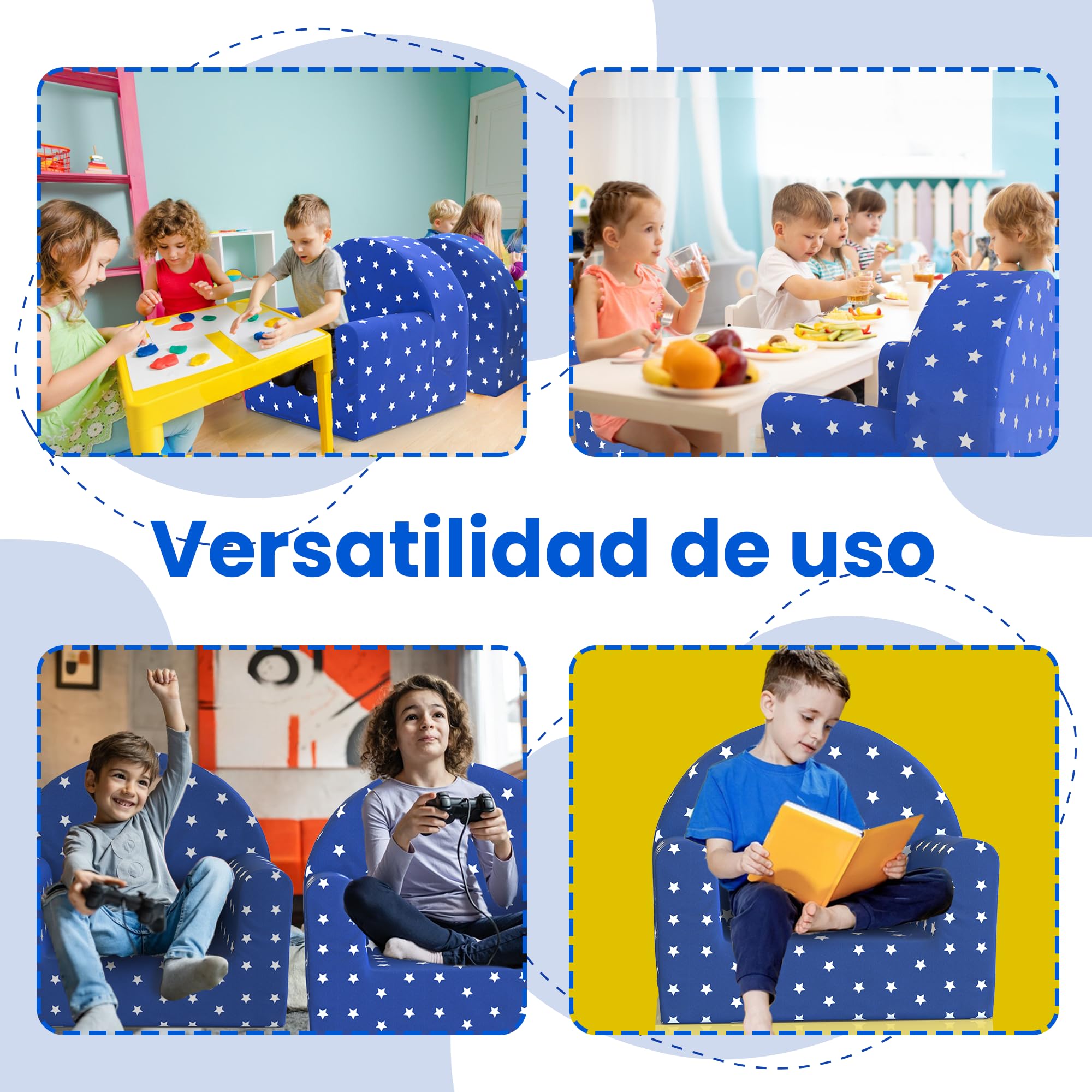 TEHORNEO Sillon Bebe, Sillon Infantil 50x44x38cm, Sillon Bebe 1 - 2 años, Sofá Infantil, Sillones Infantiles, Sofa Bebe, Sillón Infantil, Sofa para Niños, Sofa Niños, Sillon Niño, Sofa Infantil