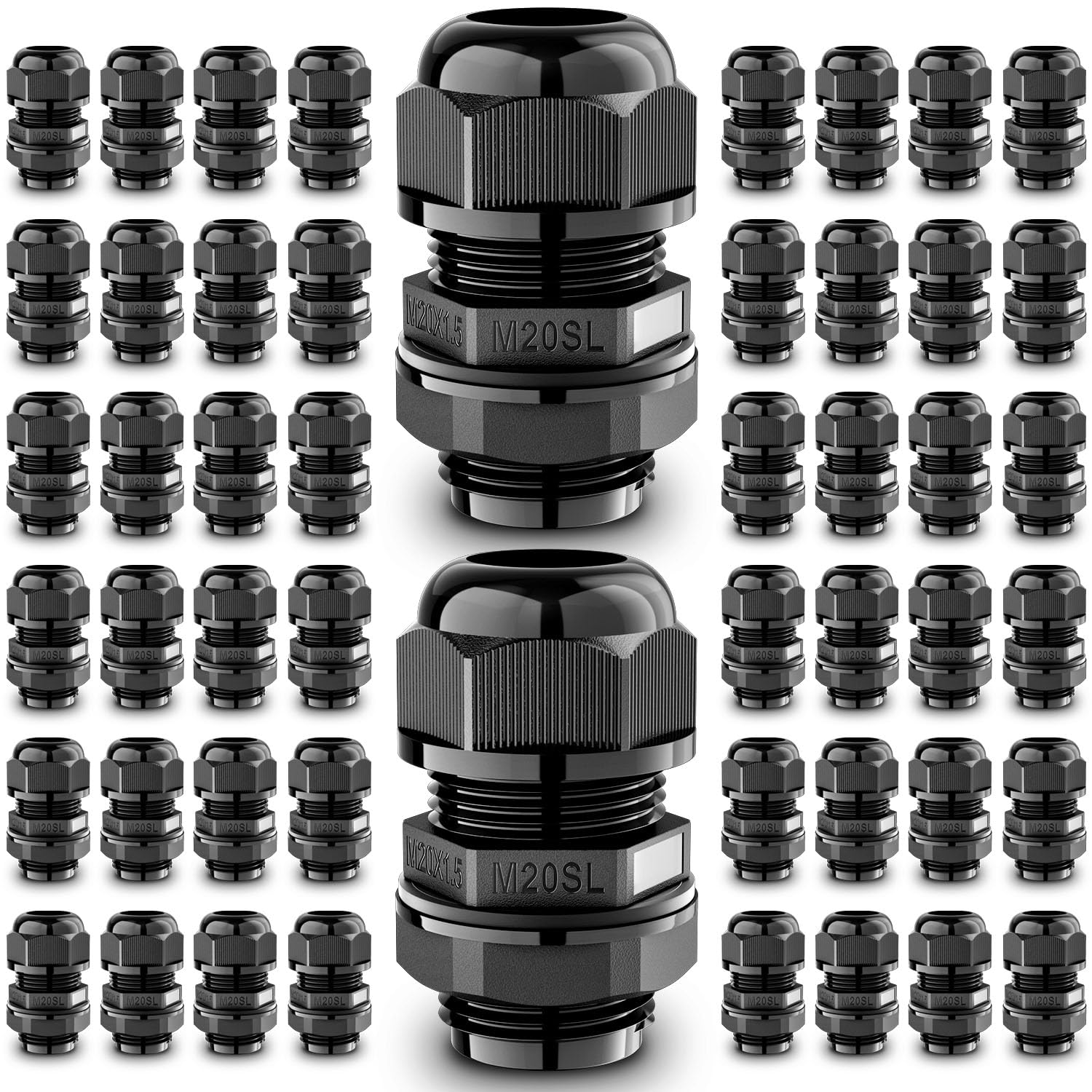 Waterproof Cable Glands - 50 Pack M16L -11