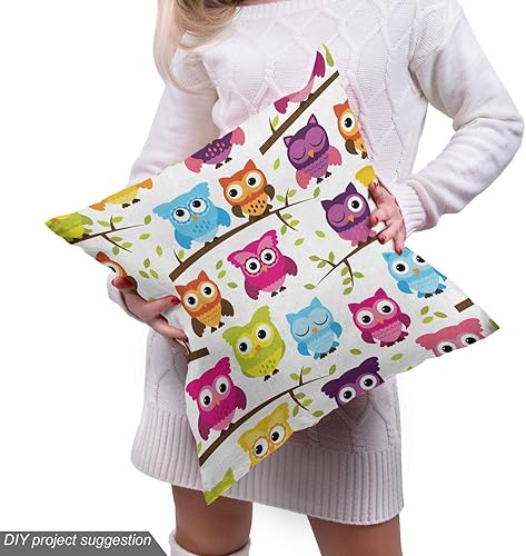 Miniatura 491 de Lunarable - Tela para amantes de perros de The Yard, patrón divertido de animales de dibujos animados en posiciones caprichosas estirando y Beige y