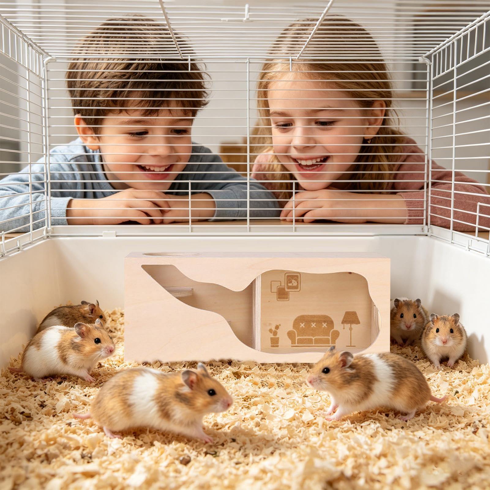 Hamster-Habitat, Haustierspielzeug – -Tunnel, Hasenanreicherungsspielzeug – für Chinchilla, Frettchen, Igel, Kleintiere, Klettern, Spielen