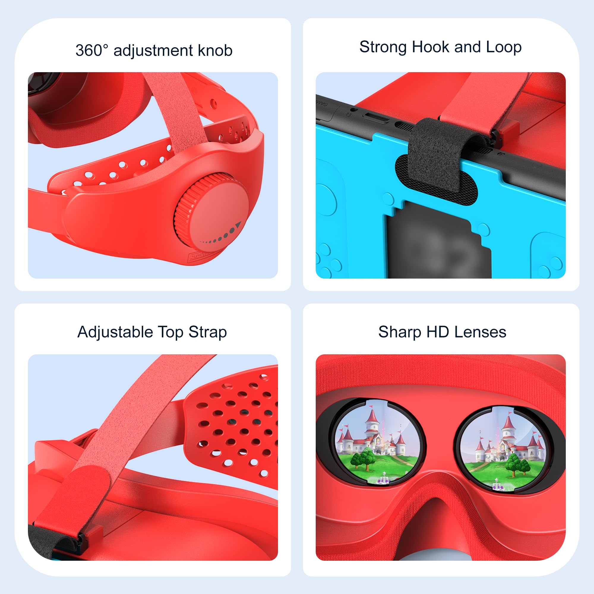 Cuffie VR aggiornate per Switch 2, arancione e blu