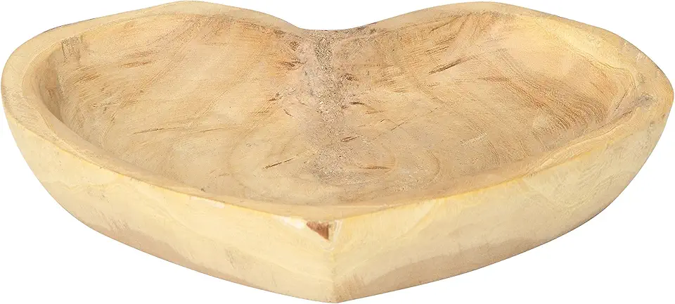 Chinaberry Wood Heart Bowl — Decorative Catchall