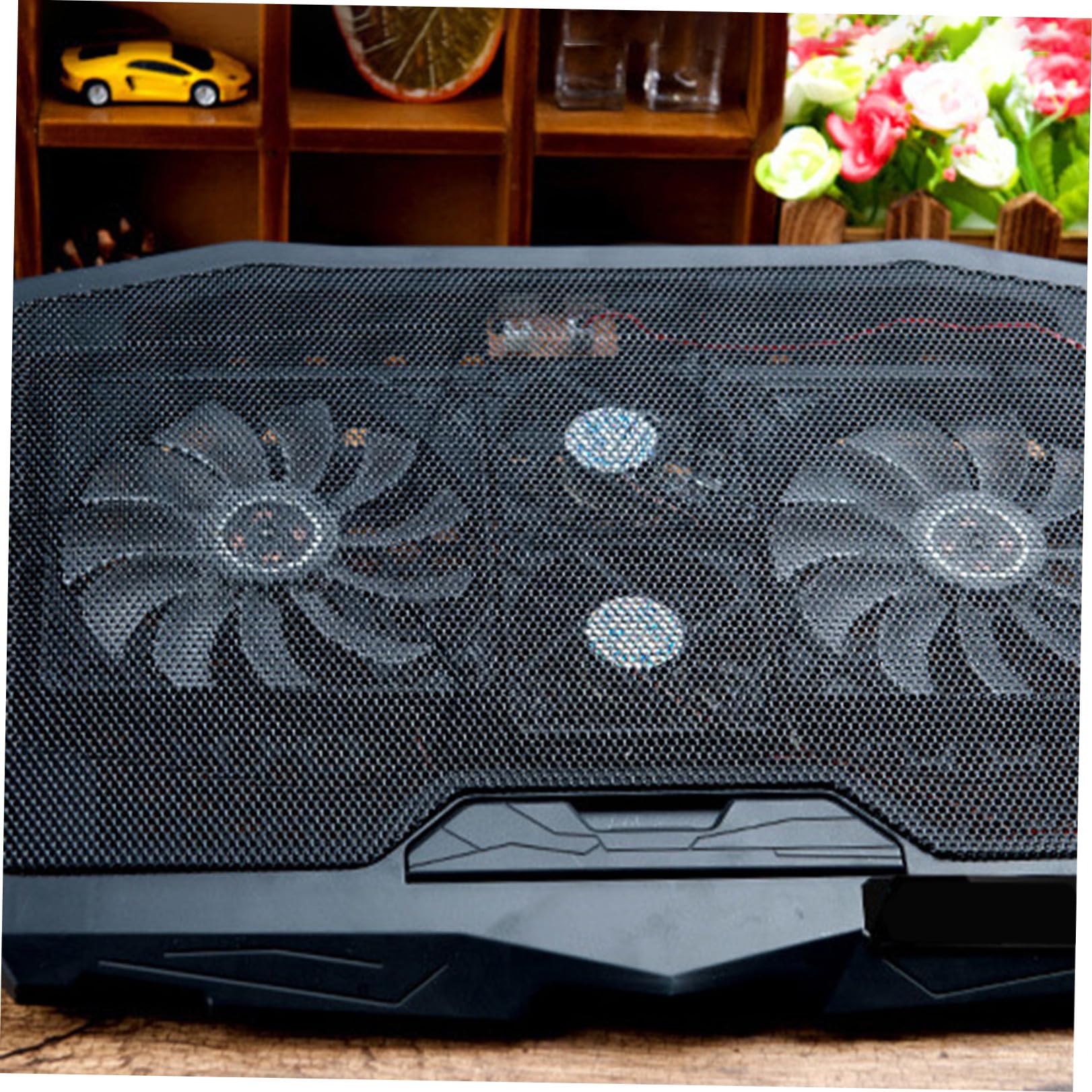 Supporto Portatile per Laptop Sistema di Raffreddamento per Notebook in Rame, Base di Raffreddamento Portatile Silenziosa 4 Ventole per Vacanze Estive